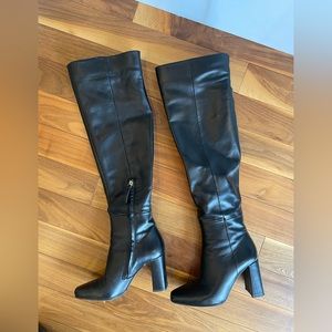 Zara black over the knee healed boot